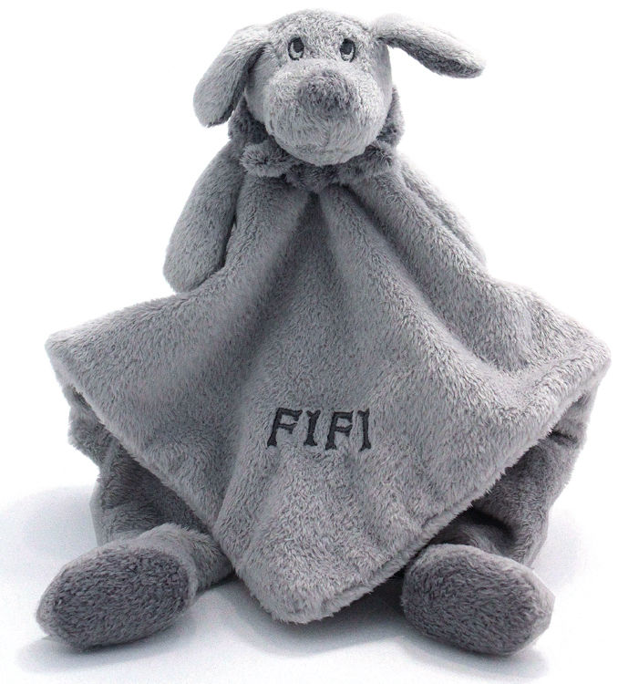  fifi the dog baby comforter light grey 
